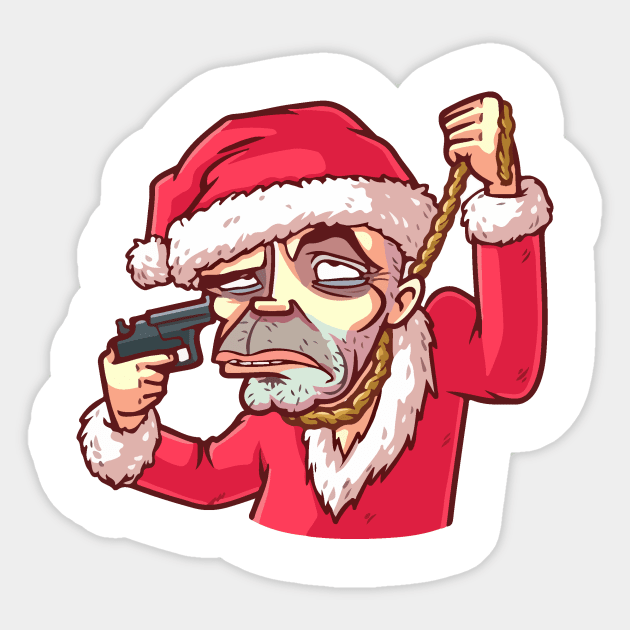 Santa Claus Christmas Sticker by merchhousetee